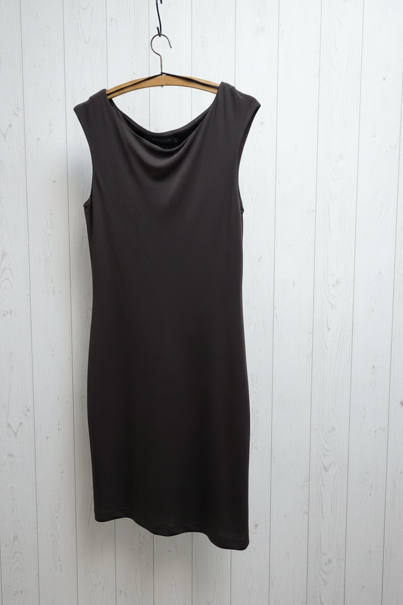 Robe marron sans manches Zara Collection