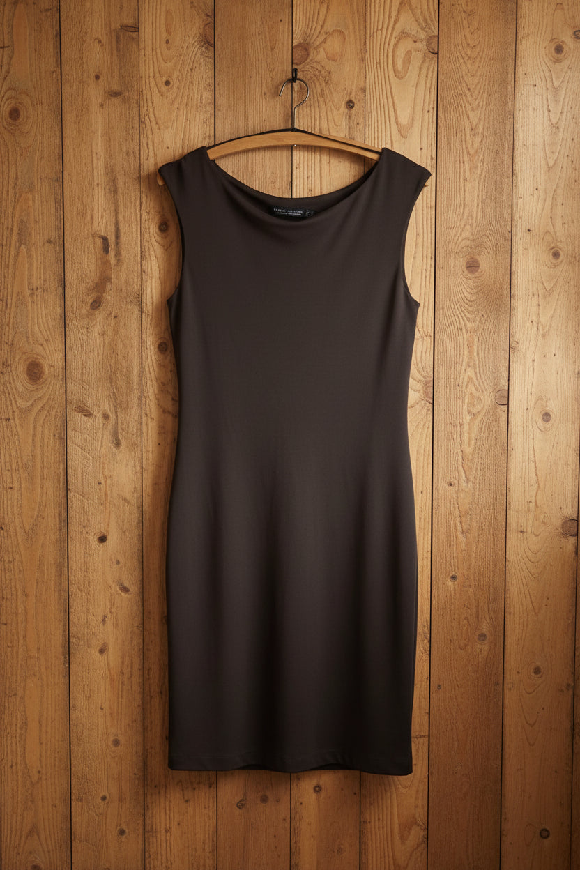 Robe marron sans manches Zara Collection