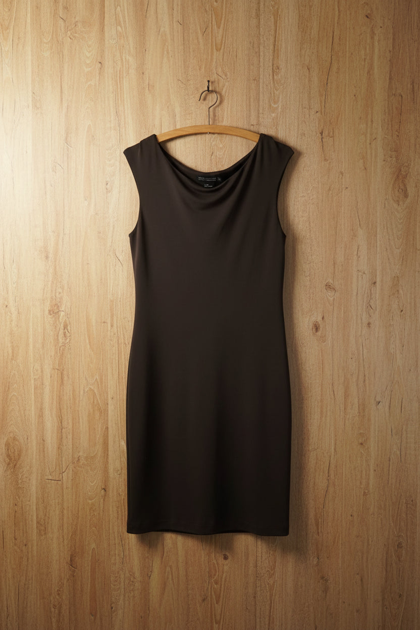 Robe marron sans manches Zara Collection