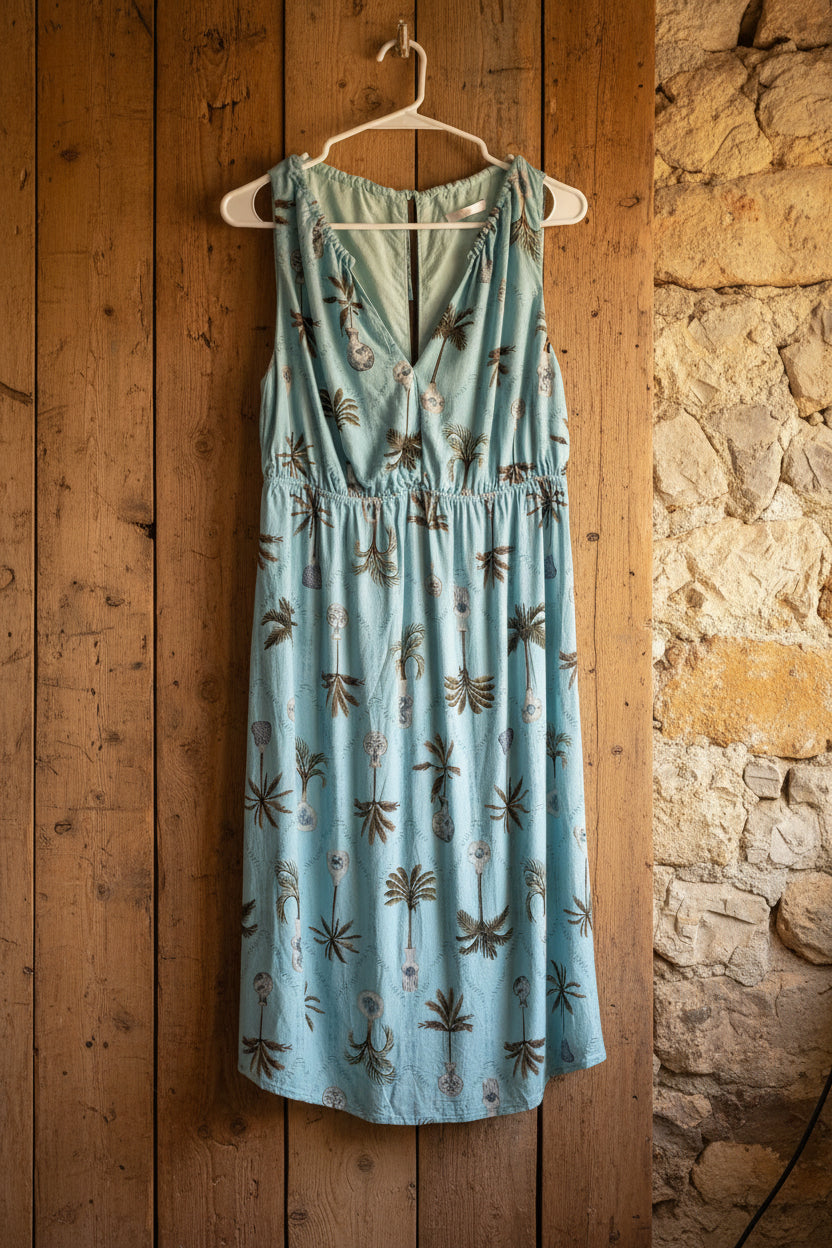 Vestido midi turquesa de la marca Lez a Lez