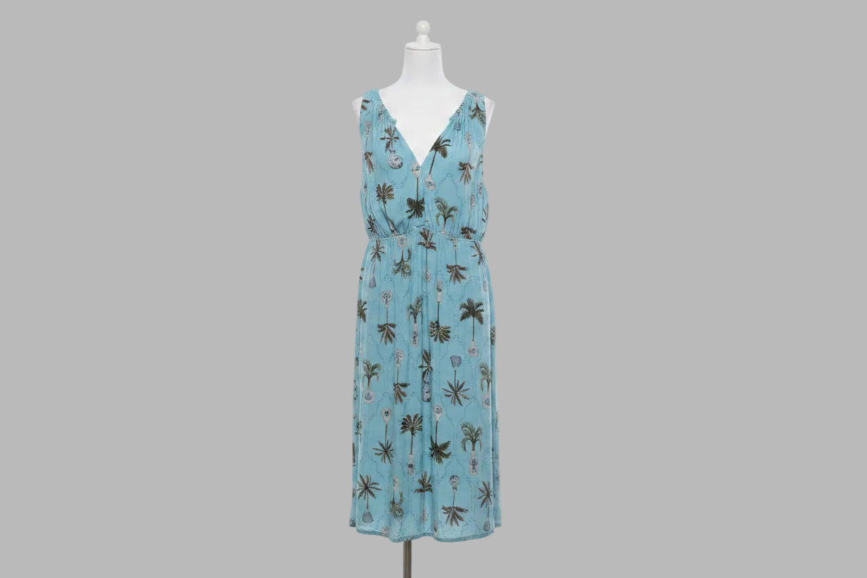 Vestido midi turquesa de la marca Lez a Lez