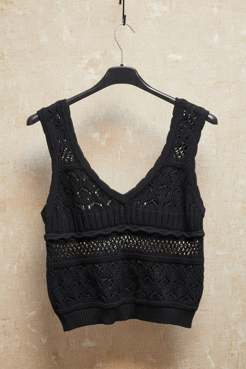 Top crochet negro H20 Italia