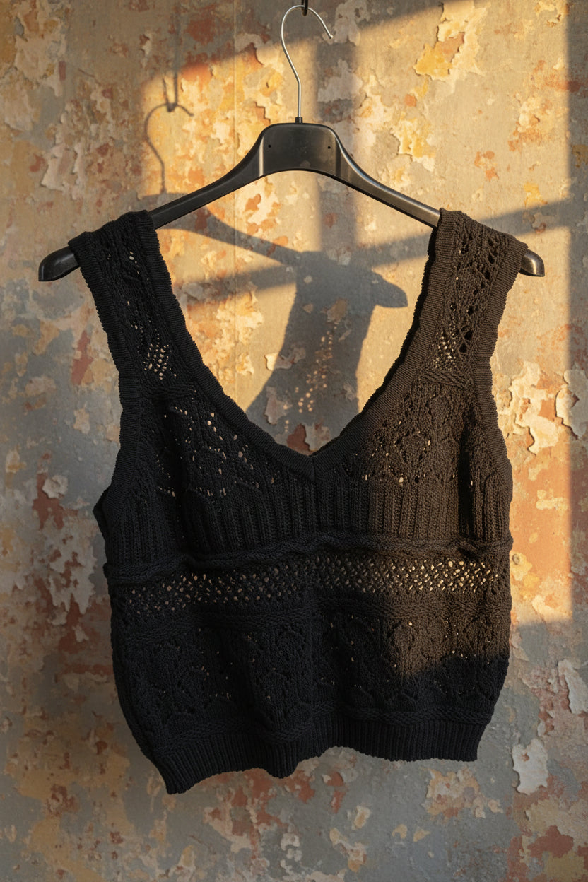 Top crochet negro H20 Italia
