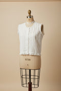 Blusa blanca sin mangas