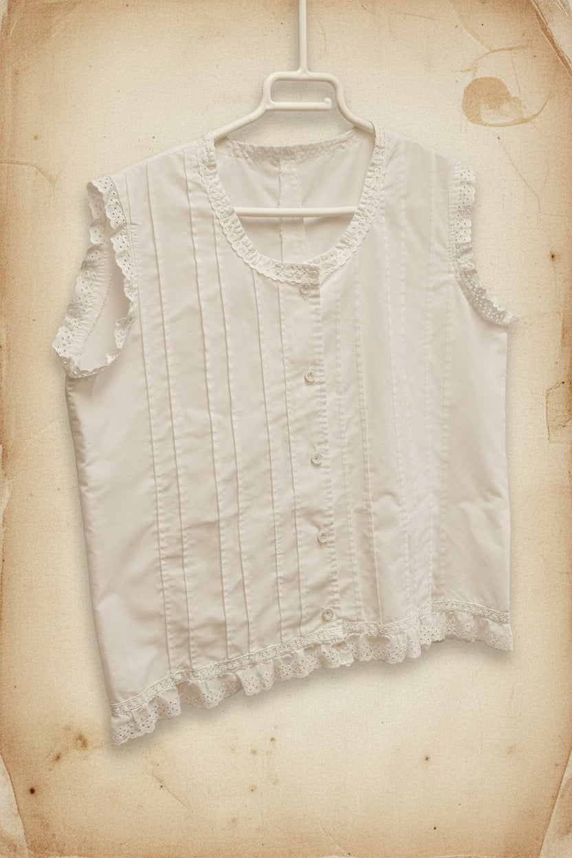 Blusa blanca sin mangas