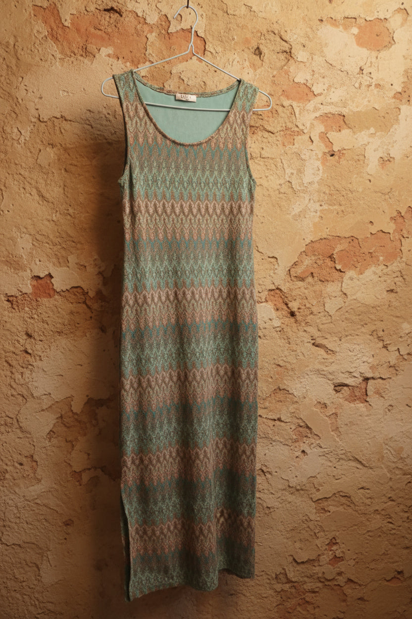 Maxikleid aus Chevron-Strick – Uniq Paris