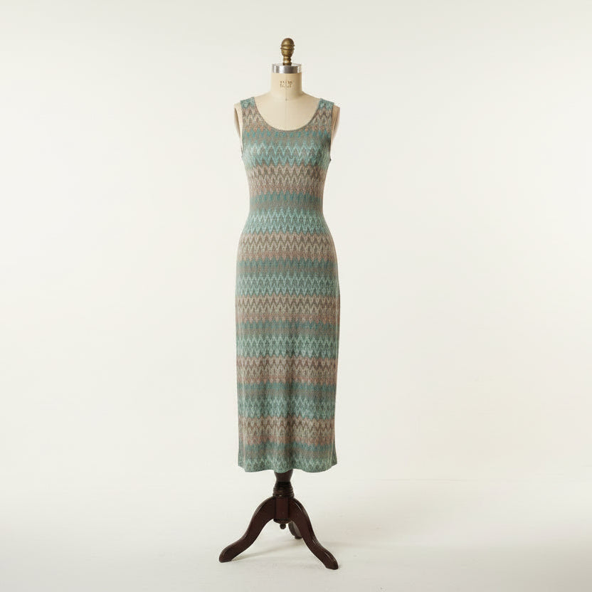 Maxikleid aus Chevron-Strick – Uniq Paris
