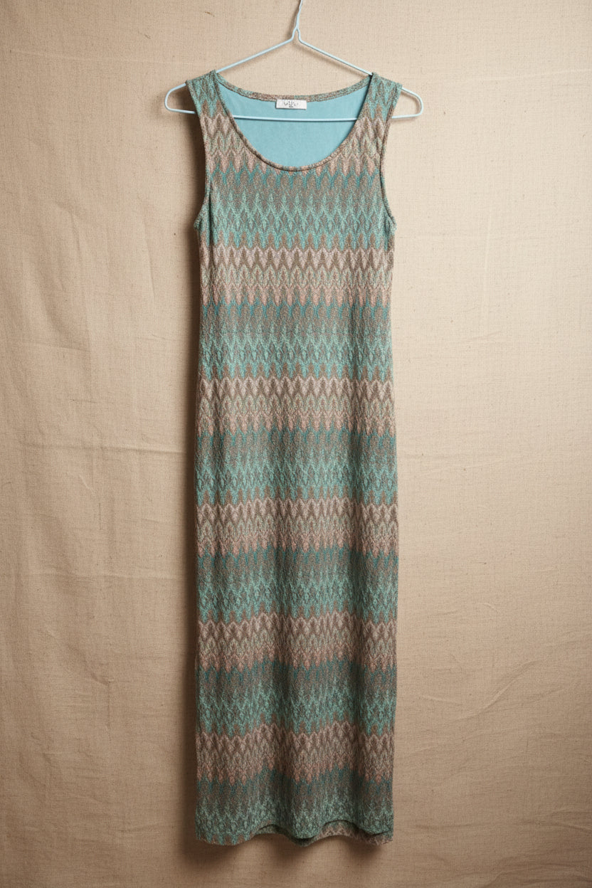 Maxikleid aus Chevron-Strick – Uniq Paris