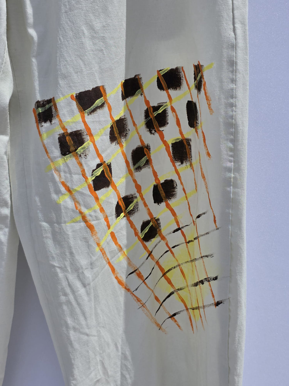 Pantalón Unisex bombacho pintado, Talla 46