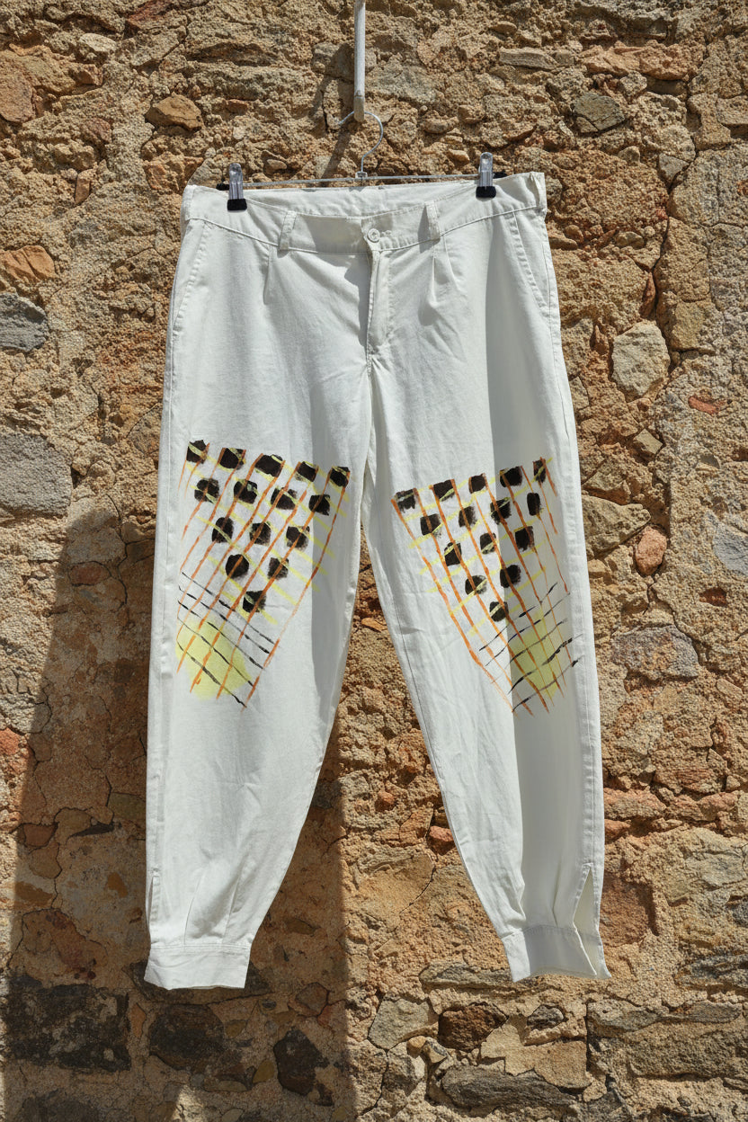 Pantalón Unisex bombacho pintado, Talla 46