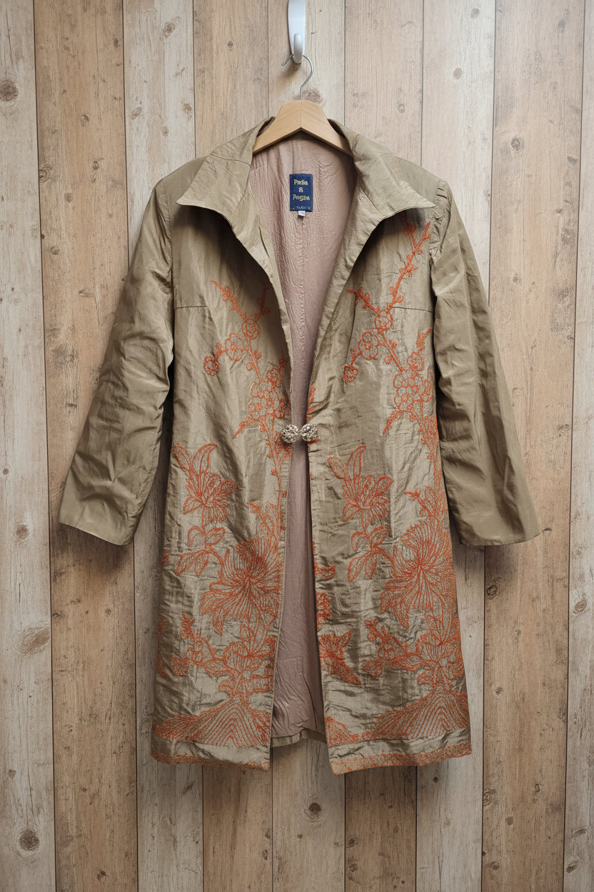 Chaqueta larga en beige, Talla 46