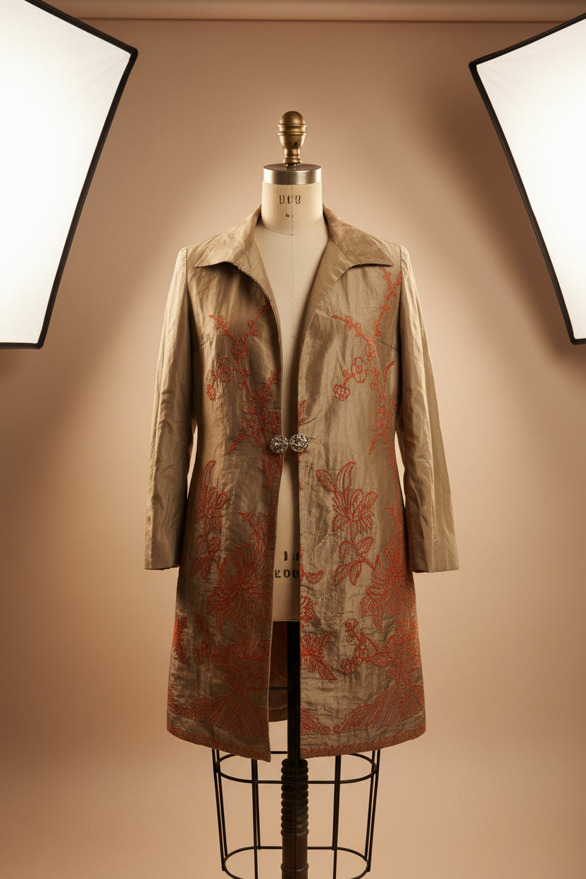 Chaqueta larga en beige, Talla 46