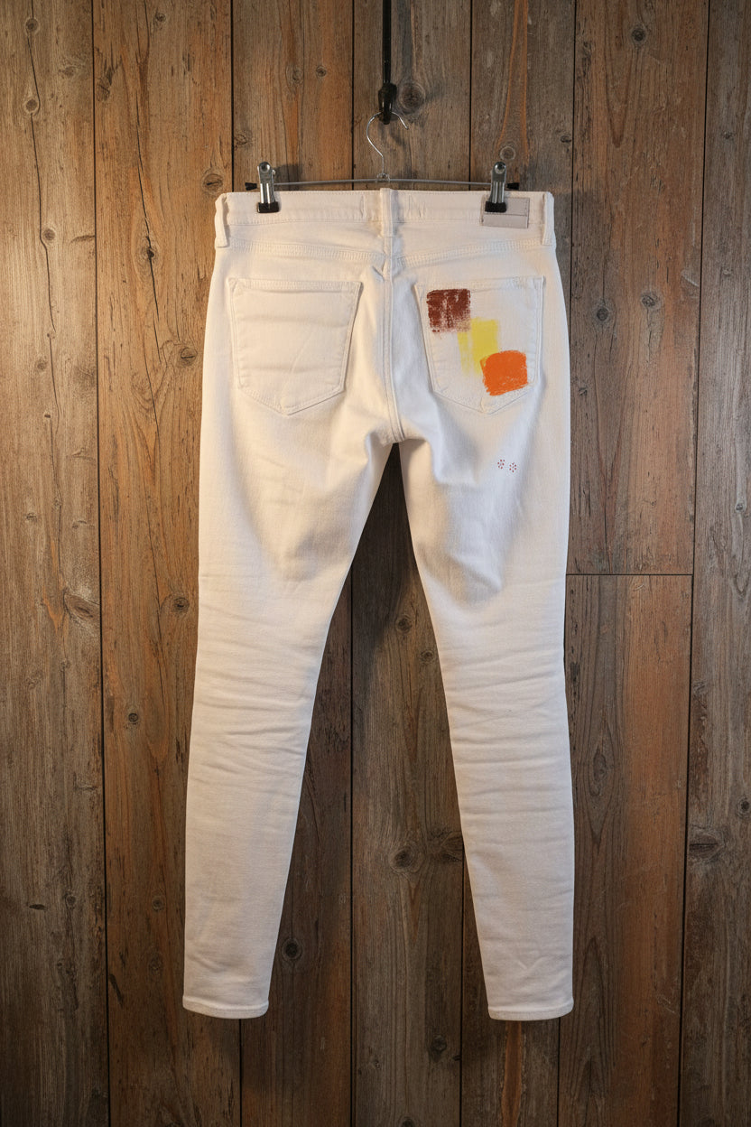 Pantalón vaquero upcycling Abercrombie vista trasera
