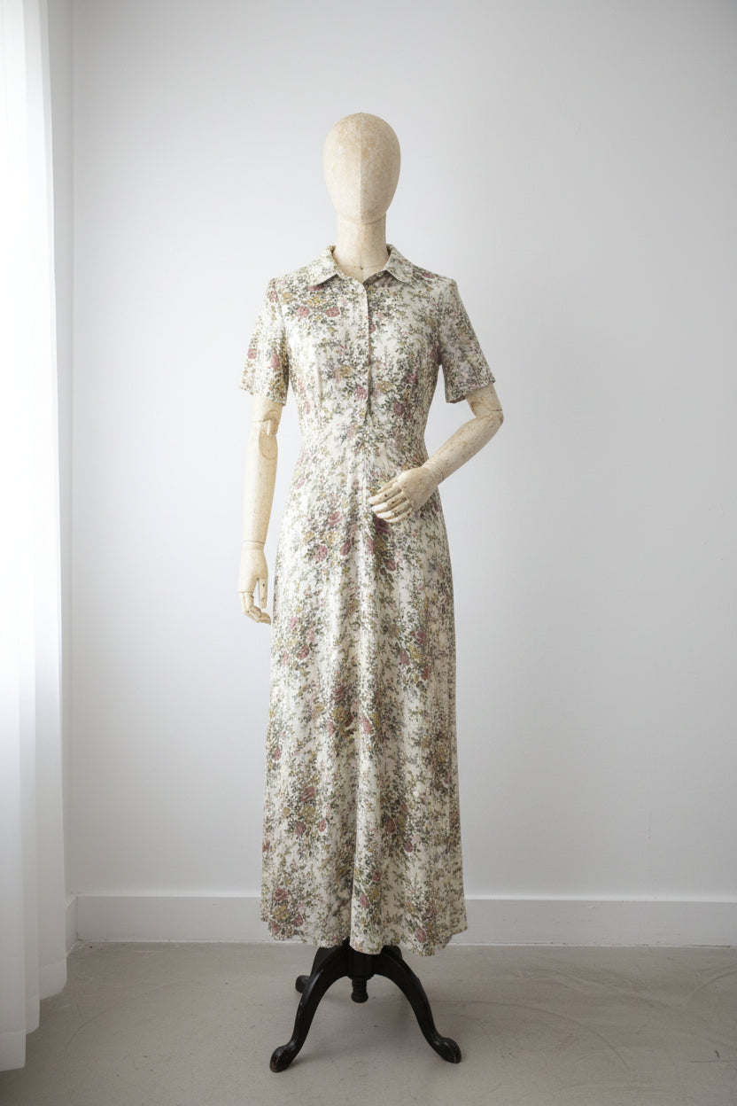 Robe chemise longue fleurie Zara