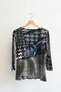 Blouse en maille patchwork multicolore - Javier Simorra