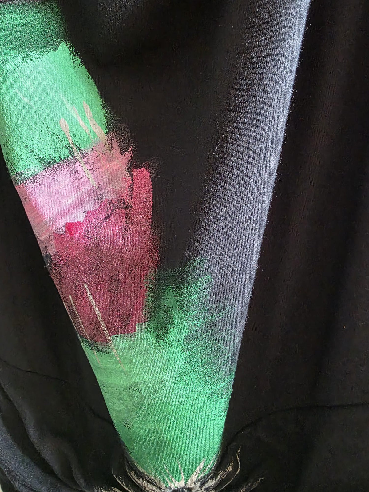 Vestido negro pintado a mano «Geometría Viva» — Celyn b. by Elisabetta Franchi | Pieza única