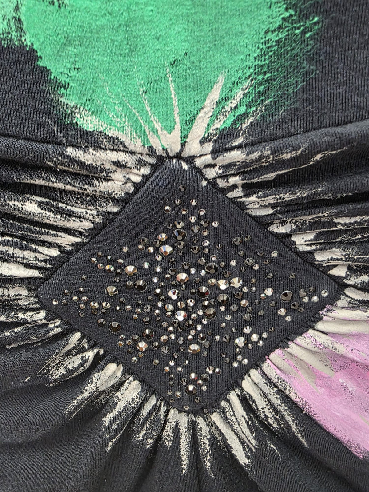 Vestido negro pintado a mano «Geometría Viva» — Celyn b. by Elisabetta Franchi | Pieza única