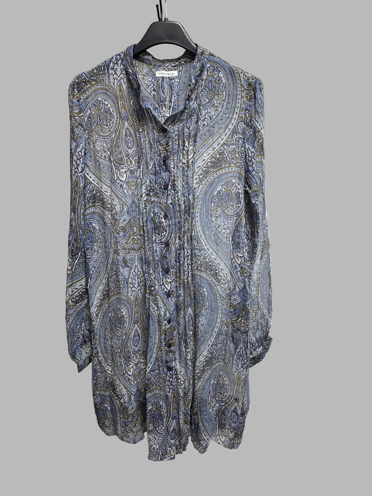 Tunika-Bluse von Trovels – 100 % Seide