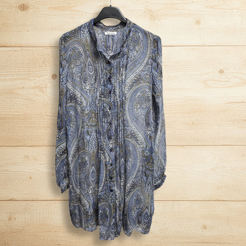 Tunika-Bluse von Trovels – 100 % Seide