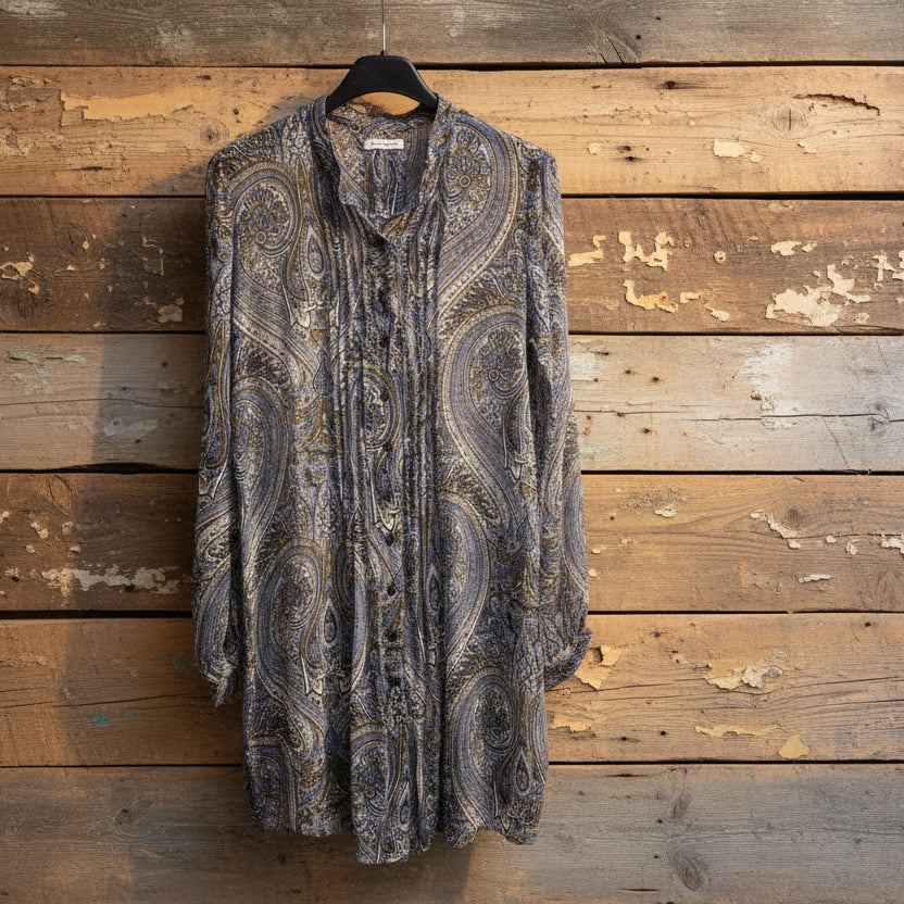 Tunika-Bluse von Trovels – 100 % Seide