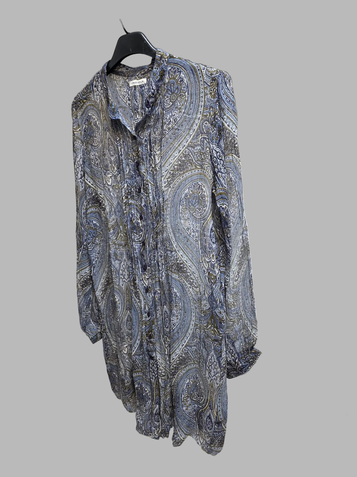 Tunika-Bluse von Trovels – 100 % Seide