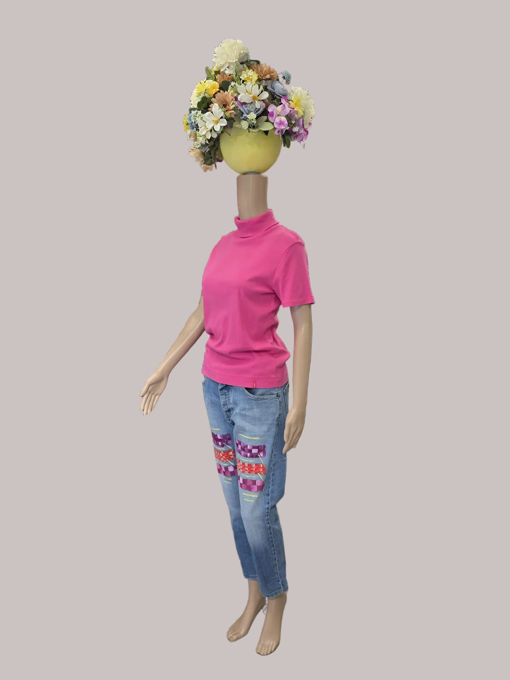 Vaquero Scalpers mujer pintado a mano, talla 42